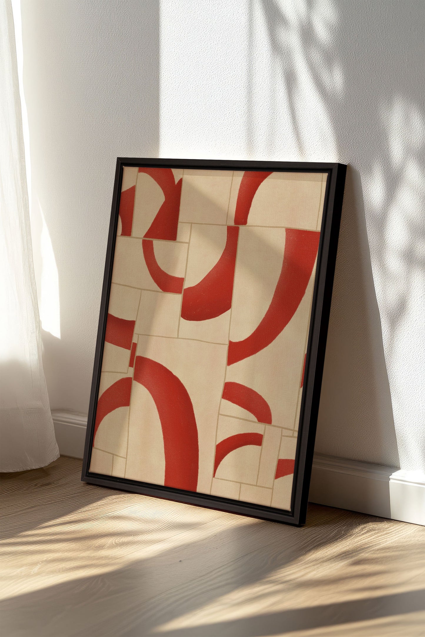 RED MOSAIC, Work on stretched canvas