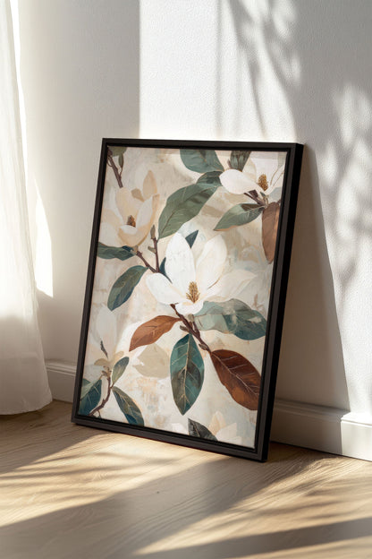 MAGNOLIA BLOOMS, Work on stretched canvas