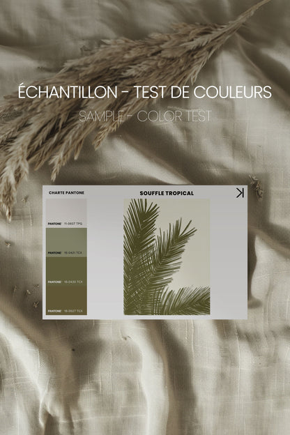 SOUFFLE TROPICAL, Artwork on stretched canvas, framed Natural Light