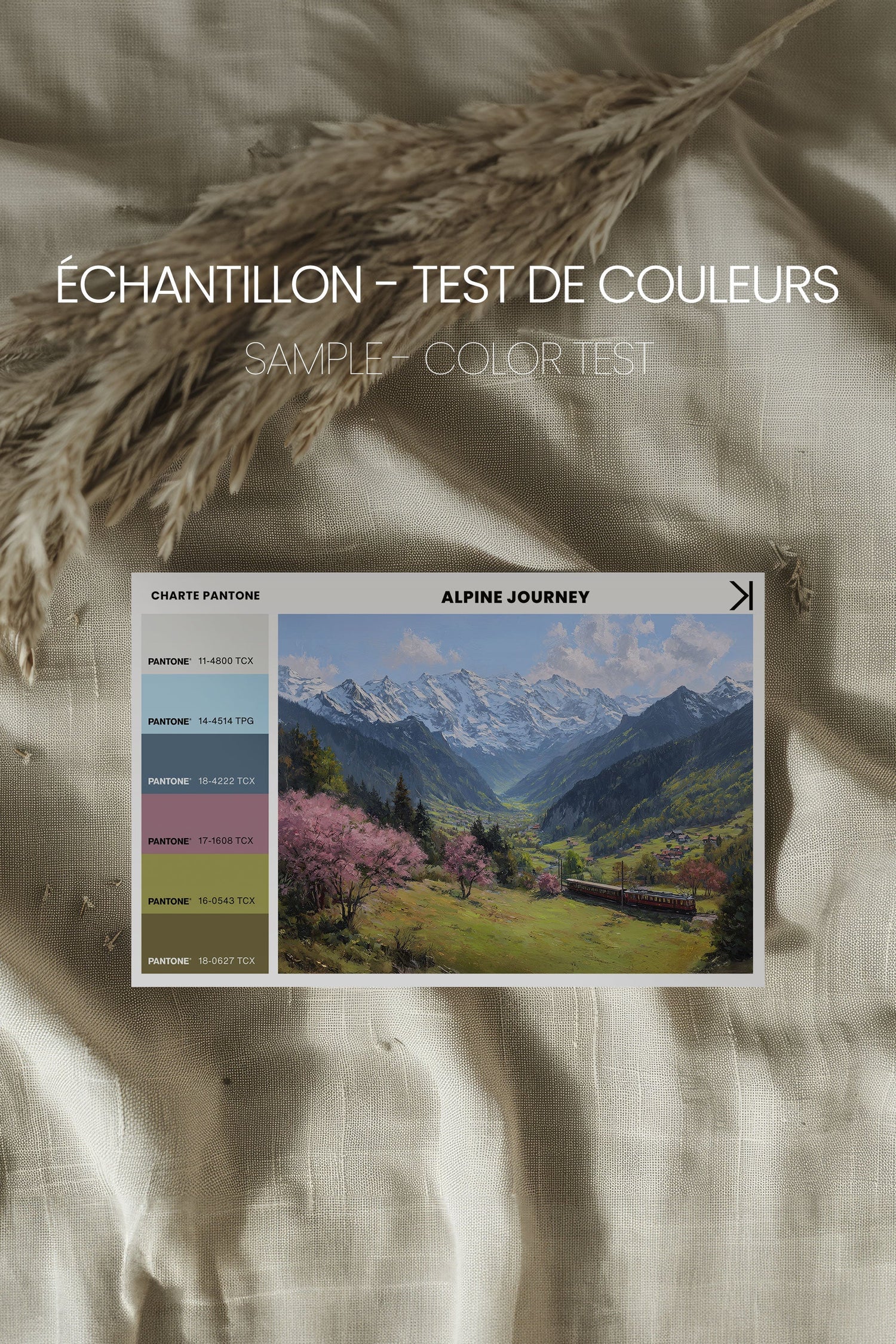 OLEKA CANVAS - ALPINE JOURNEY, Oeuvre sur toile étirée, encadré Noir