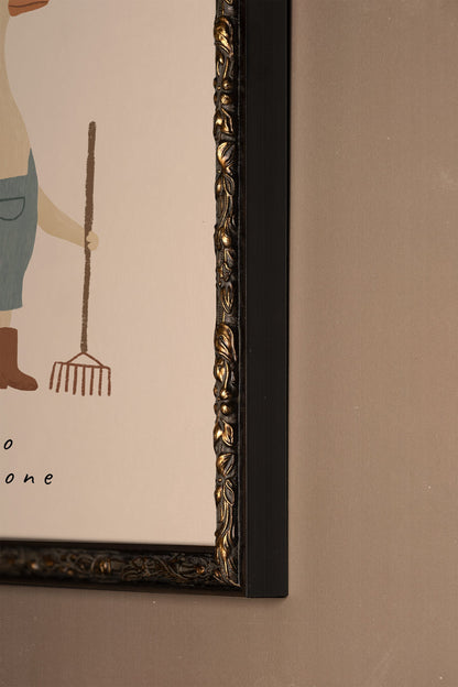 HELLO LITTLE ONE, Oeuvre sur toile rigide, encadré Vintage Bronze