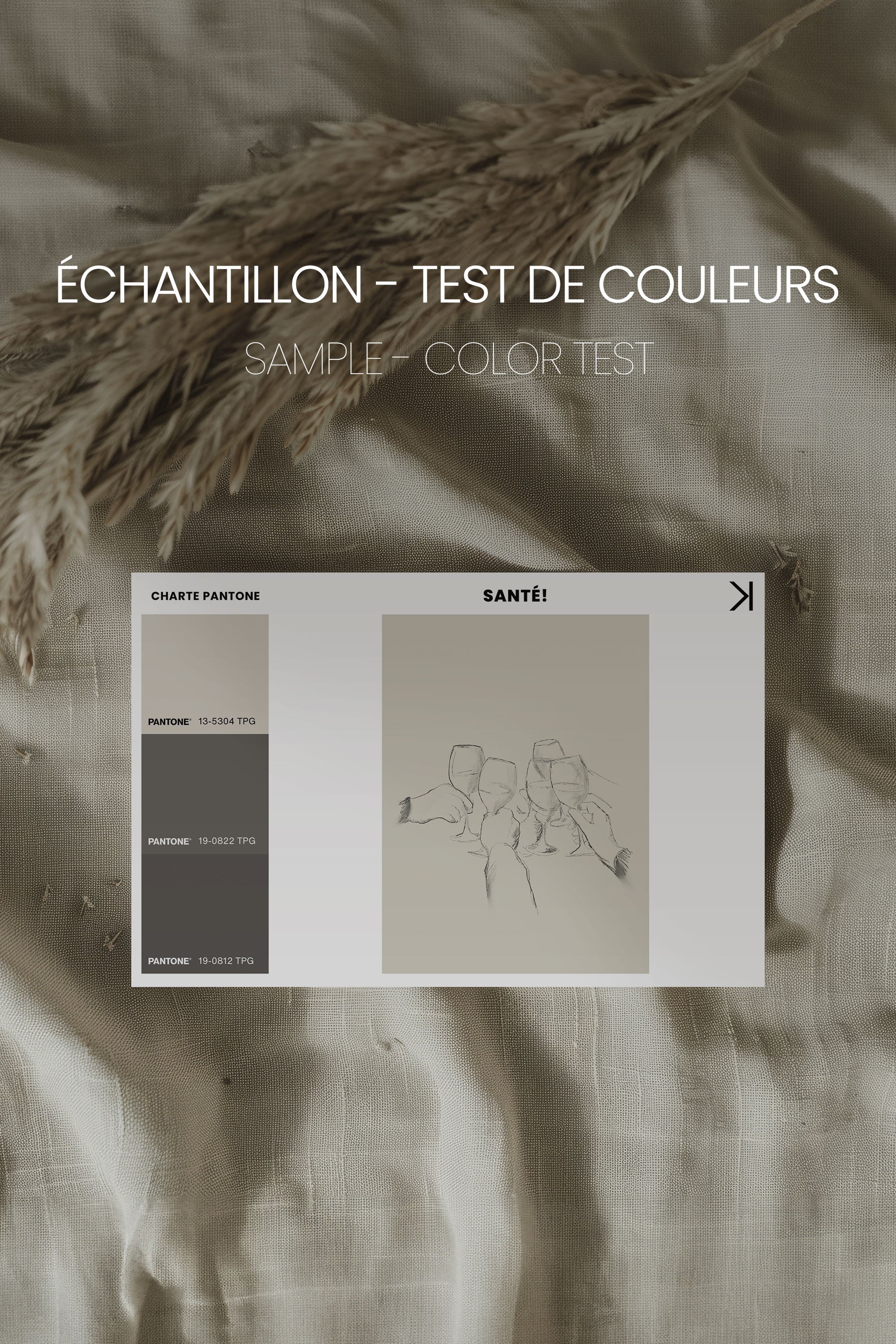 OLEKA CANVAS - SANTÉ!, Oeuvre sur toile étirée, encadré Noir