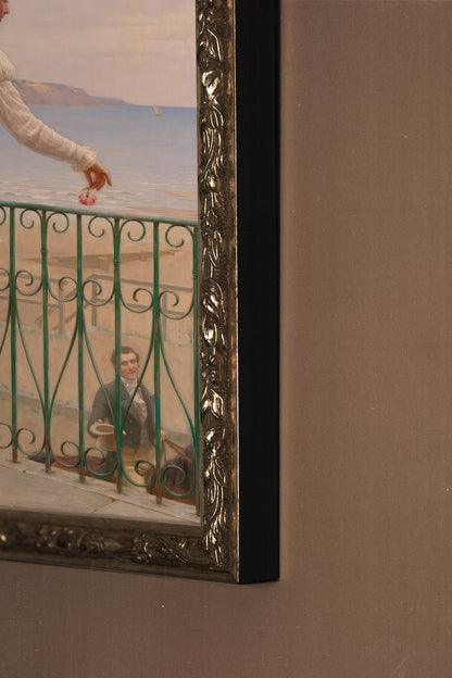 FLEUR DU DESTIN, Oeuvre sur toile rigide, encadré Vintage Argent