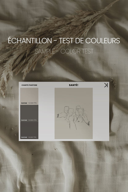 OLEKA CANVAS - SANTÉ!, Oeuvre sur toile étirée, encadré Blanc
