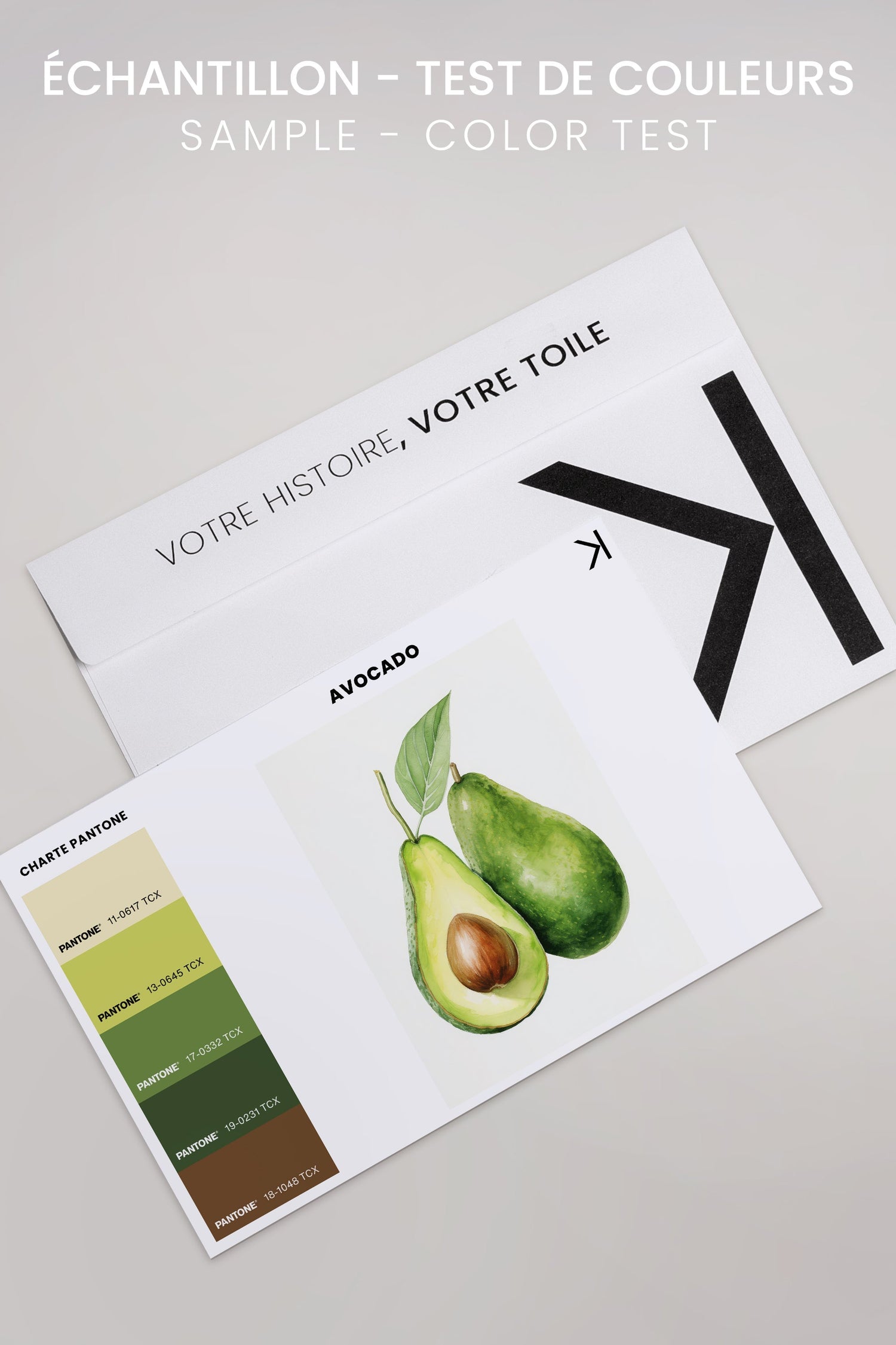OLEKA CANVAS - AVOCADO, Oeuvre sur toile étirée, encadré Brun Noyer
