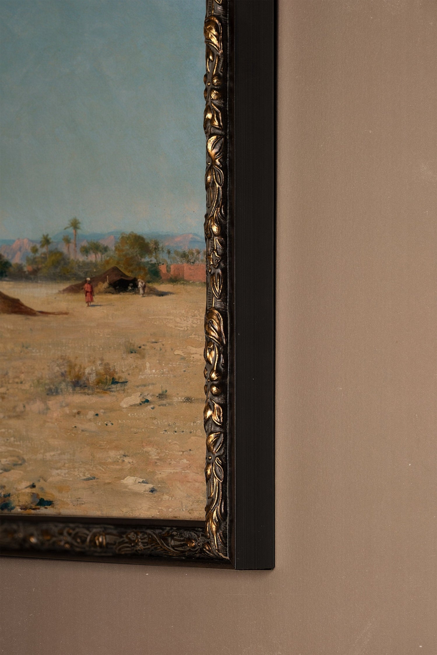 HALTE AU SOLEIL, Oeuvre sur toile rigide, encadré Vintage Bronze