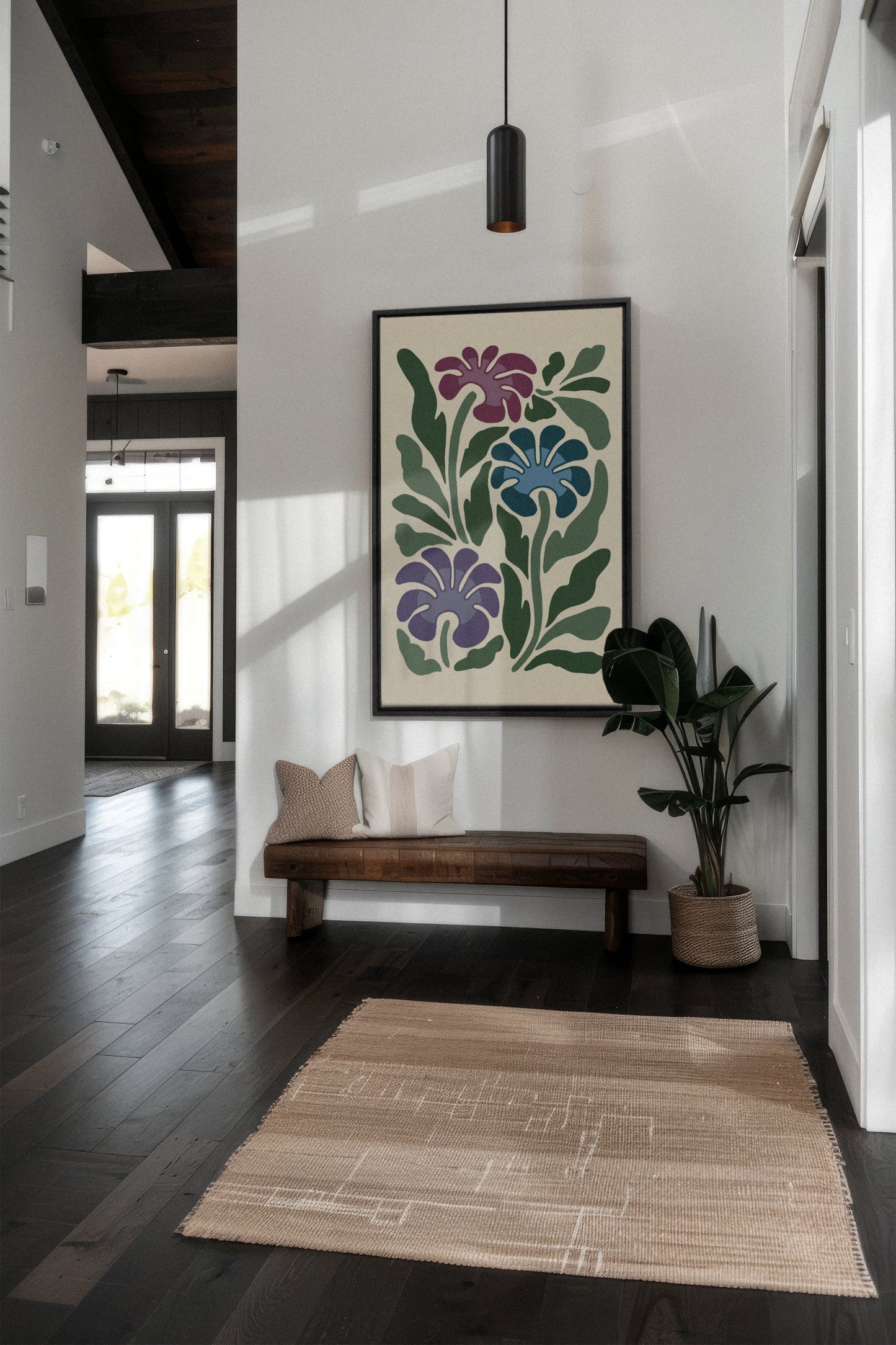 MYSTIC AZURE BLOOMS, Work on stretched canvas
