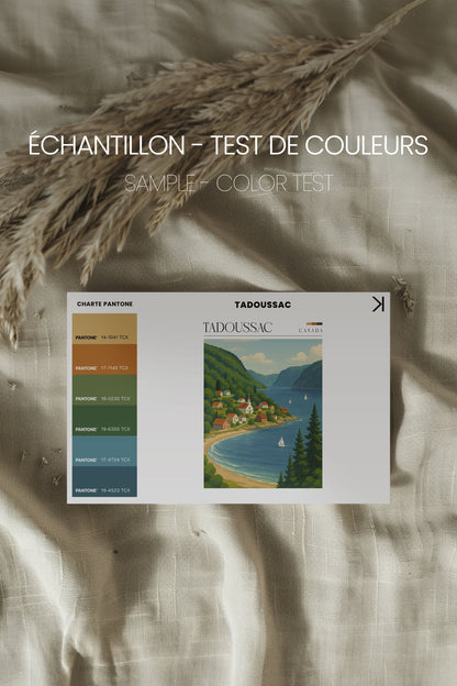 OLEKA CANVAS - TADOUSSAC, Oeuvre sur toile étirée, encadré Blanc