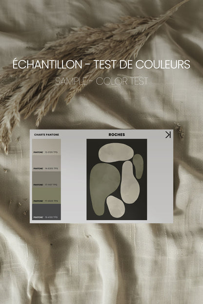 OLEKA CANVAS - ROCHES, Oeuvre sur toile étirée, encadré Noir
