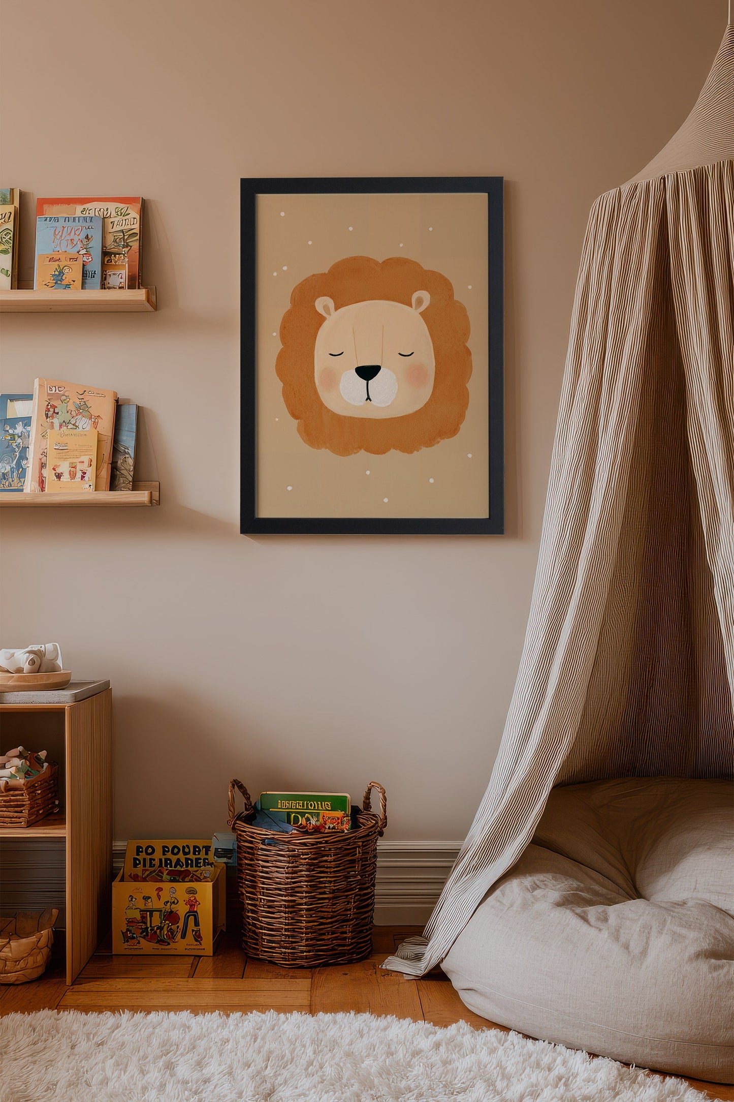 Lion de Rêve, Toile rigide encadrée
