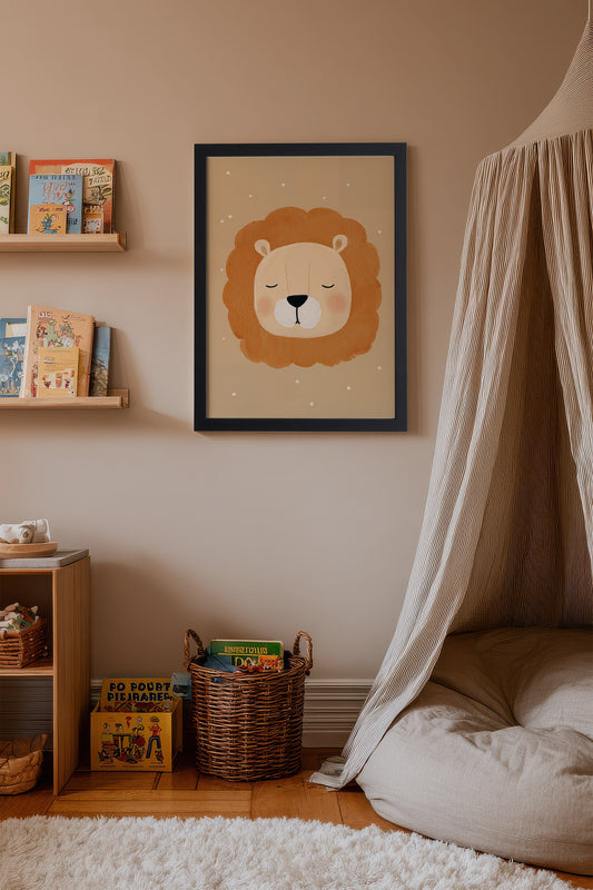 Lion de Rêve, Toile rigide encadrée