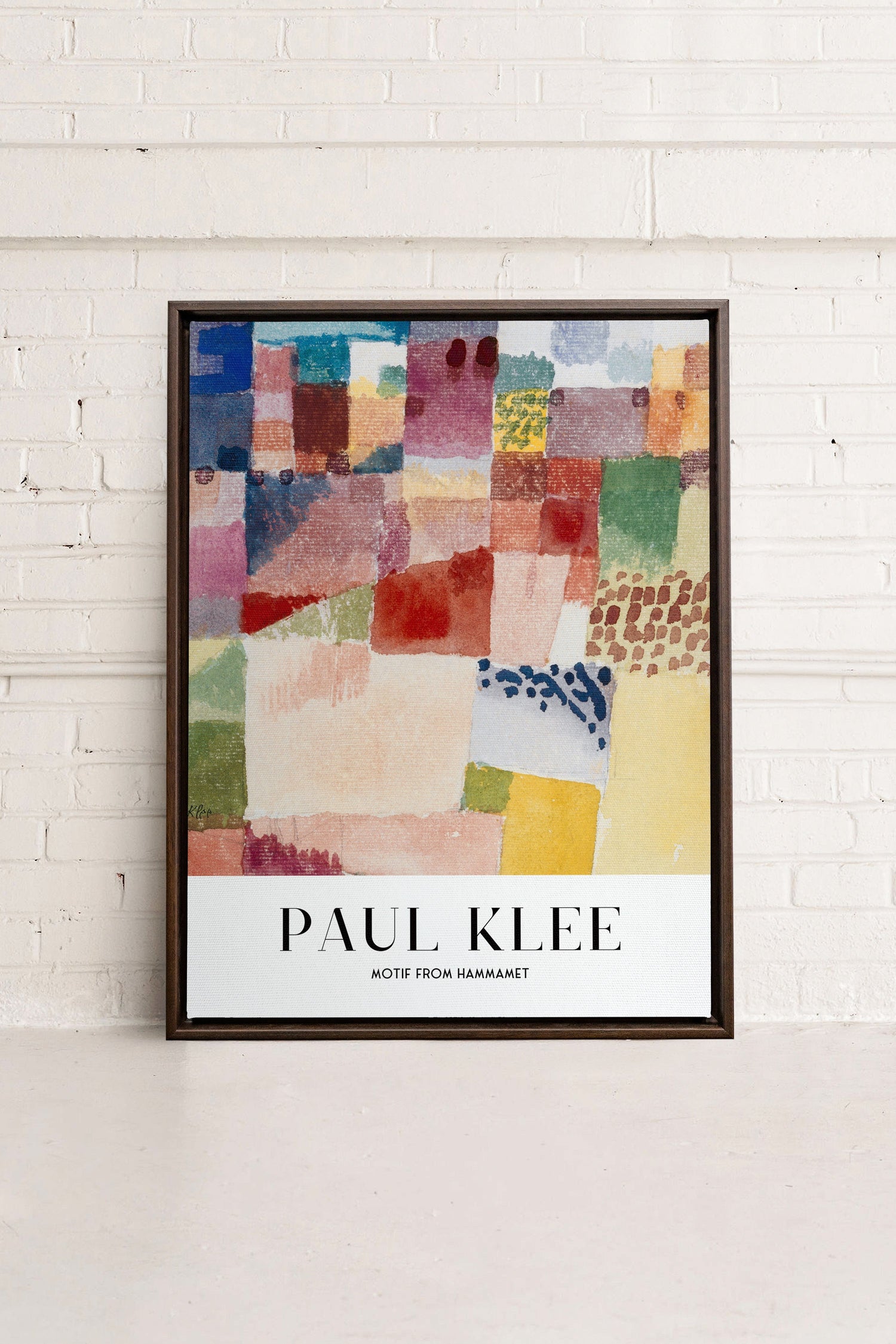 OLEKA CANVAS - PAUL KLEE II, Oeuvre sur toile étirée, encadré Brun Noyer