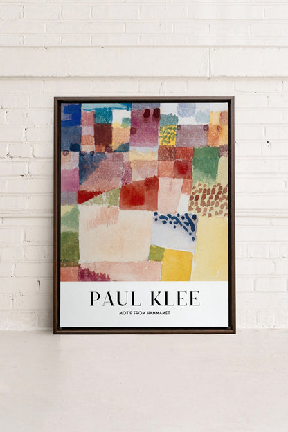OLEKA CANVAS - PAUL KLEE II, Oeuvre sur toile étirée, encadré Brun Noyer
