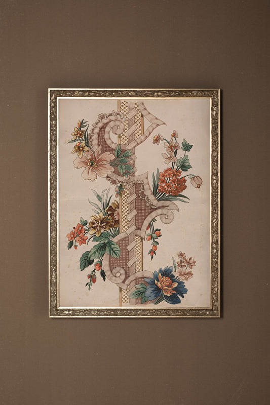 BOTANICAL SYMPHONY, VINTAGE SILVER FRAME