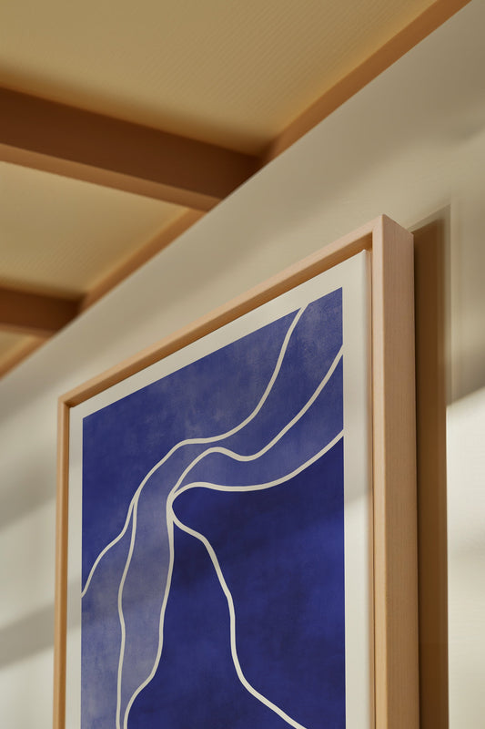 REFLET INDIGO, Work on stretched canvas