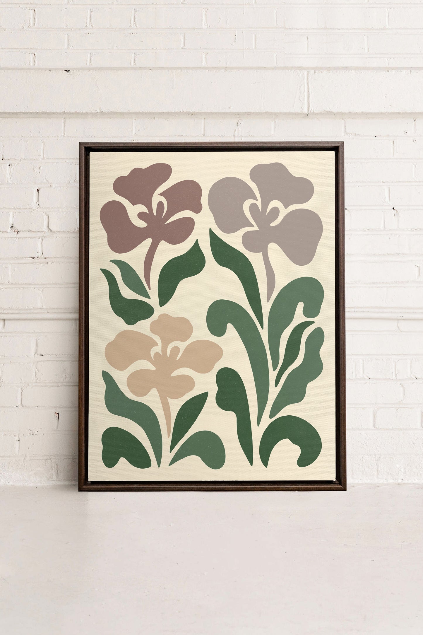 BEIGE PETALS, printed canvas