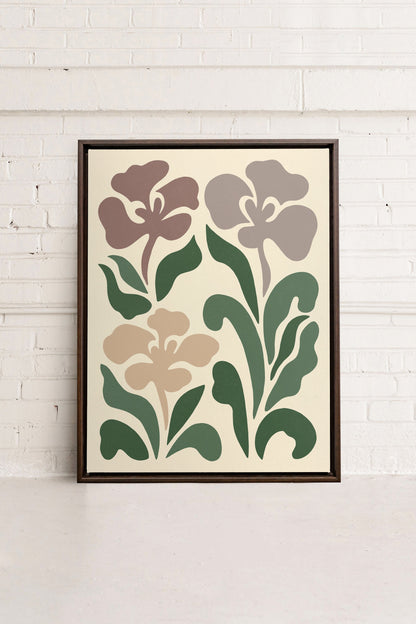 BEIGE PETALS, printed canvas