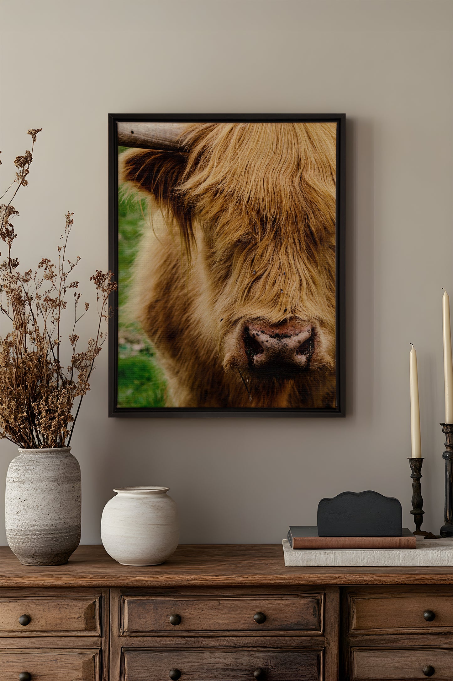 HIGHLAND CLOSE-UP, Oeuvre sur toile étiré