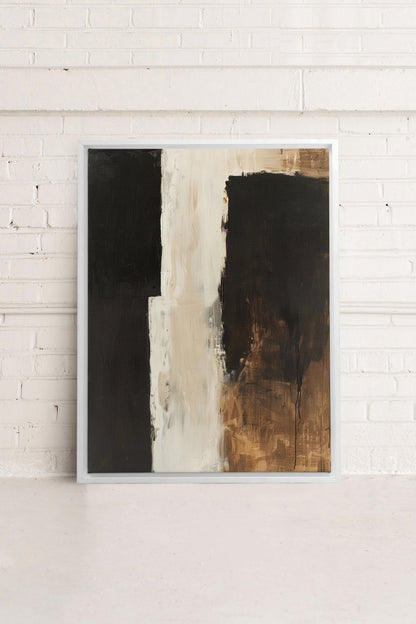 OLEKA CANVAS - INK METAPHOR I, Oeuvre sur toile étirée, encadré Blanc