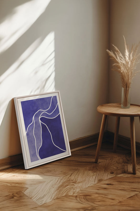 REFLET INDIGO, Work on stretched canvas