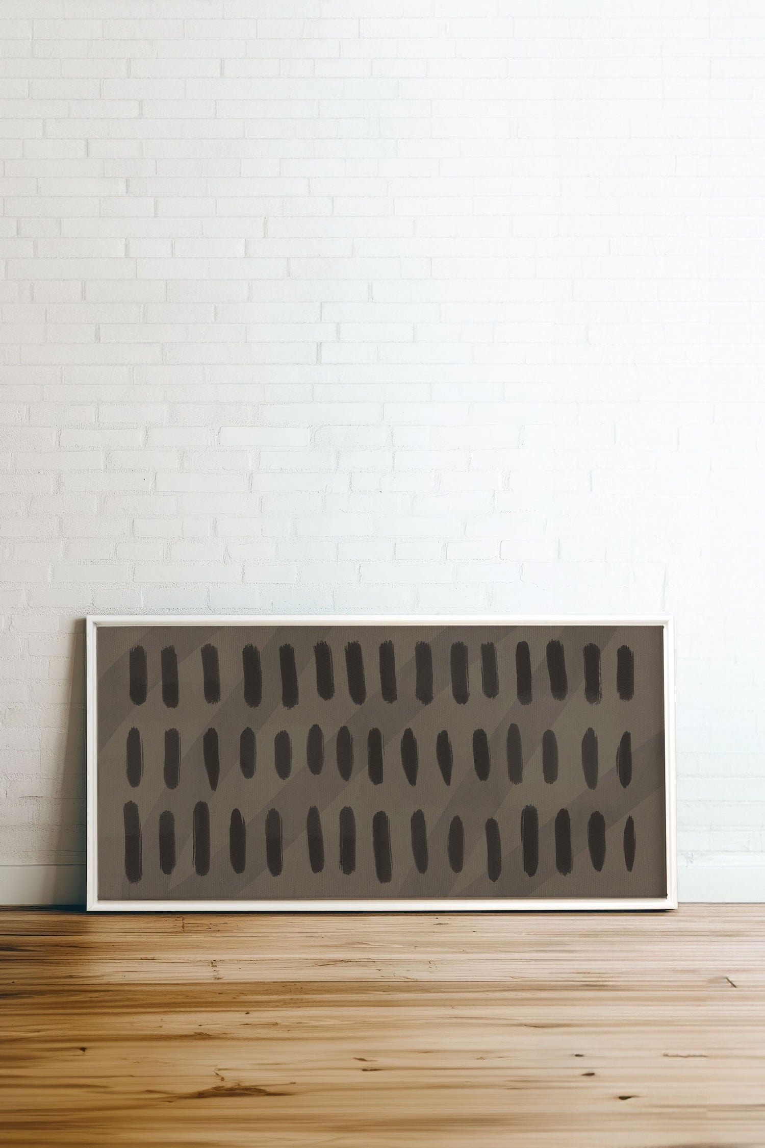 OLEKA CANVAS - SILENT BEATS, Oeuvre sur toile étirée, encadré Blanc