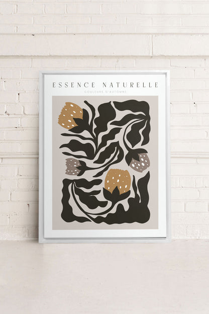 OLEKA CANVAS - ESSENCE NATURELLE, Oeuvre sur toile étirée, encadré Blanc
