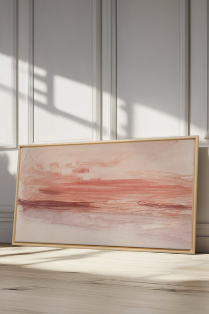 SABLE ROSÉ, Oeuvre sur toile étirée, encadré Naturel Clair