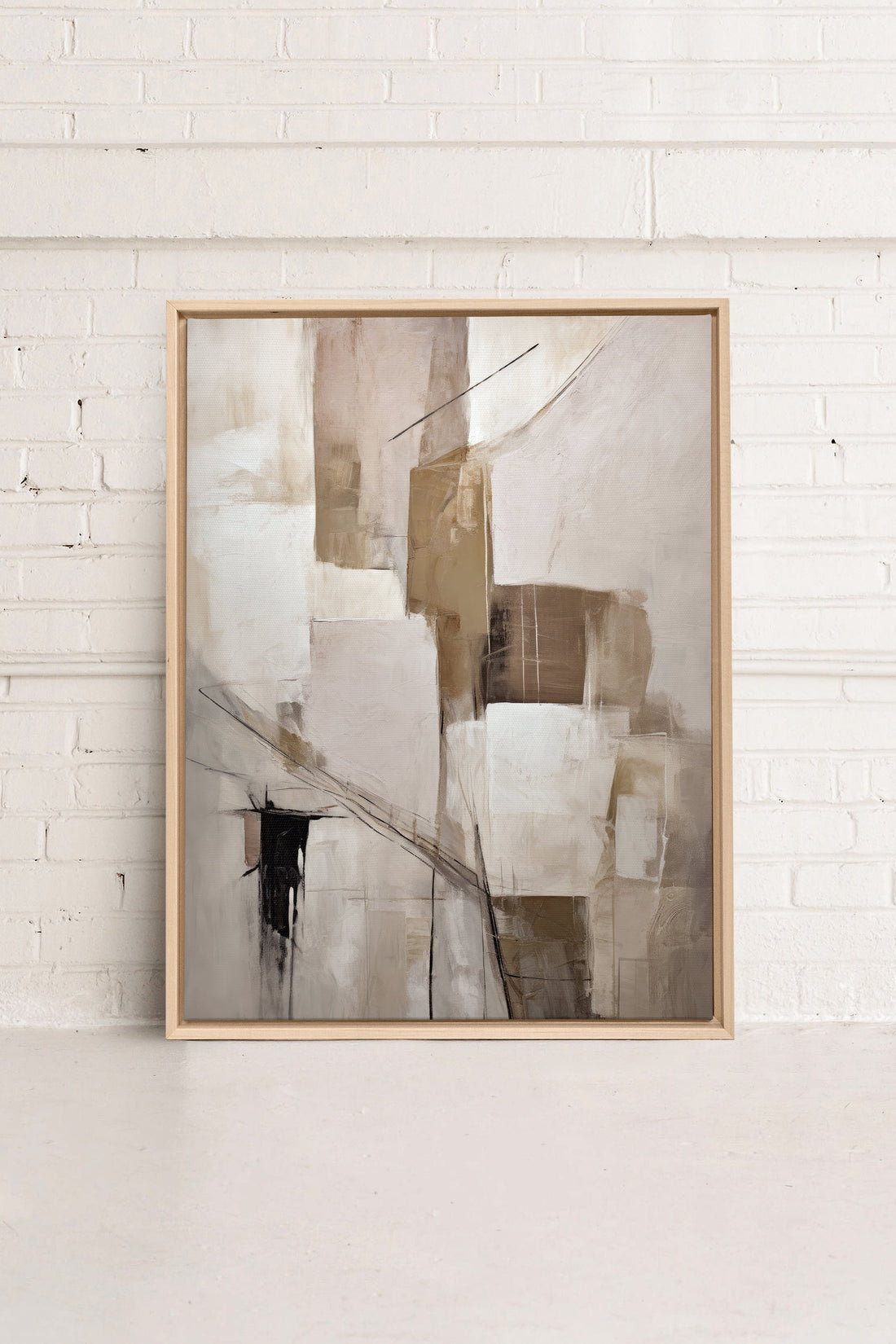 MUTED PALETTE, Oeuvre sur toile étirée, encadré Naturel Clair