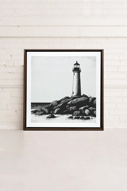 ROCKY SHORE LIGHT, Work on stretched canvas