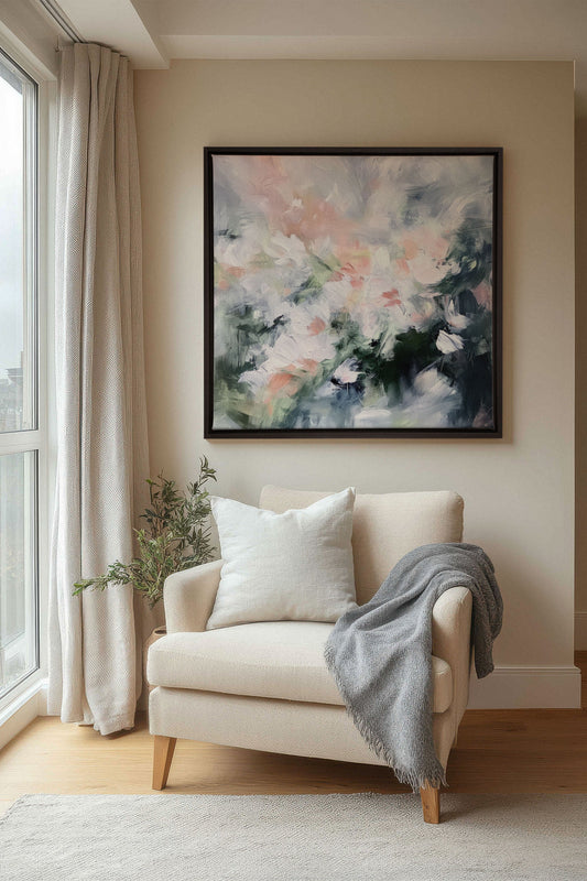 BLUSH HARMONY, Oeuvre sur toile étirée