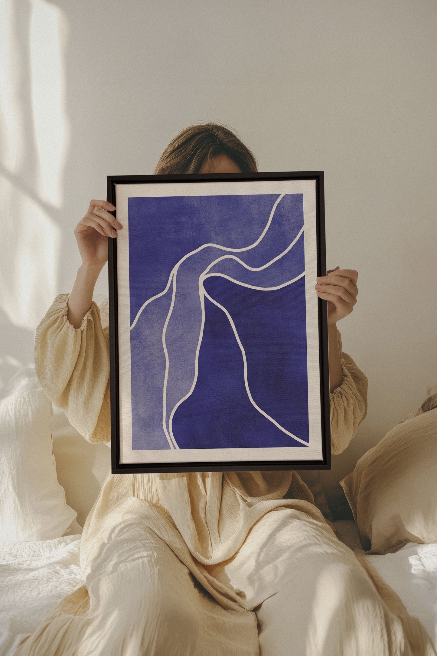 REFLET INDIGO, Work on stretched canvas