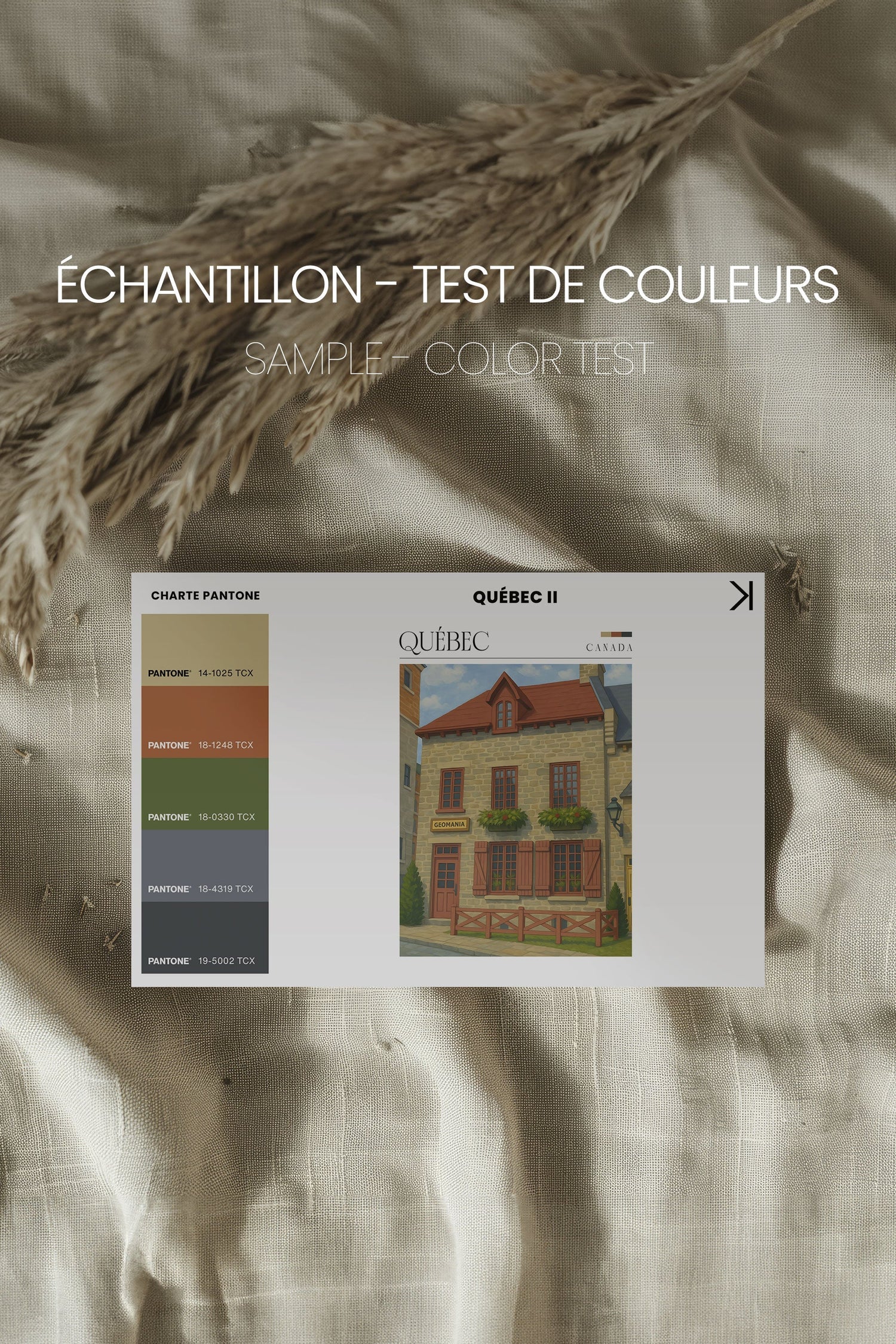 OLEKA CANVAS - QUÉBEC II, Oeuvre sur toile étirée, encadré Blanc