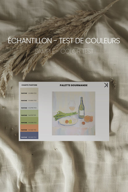 OLEKA CANVAS - PALETTE GOURMANDE, Oeuvre sur toile étirée, encadré Naturel Clair