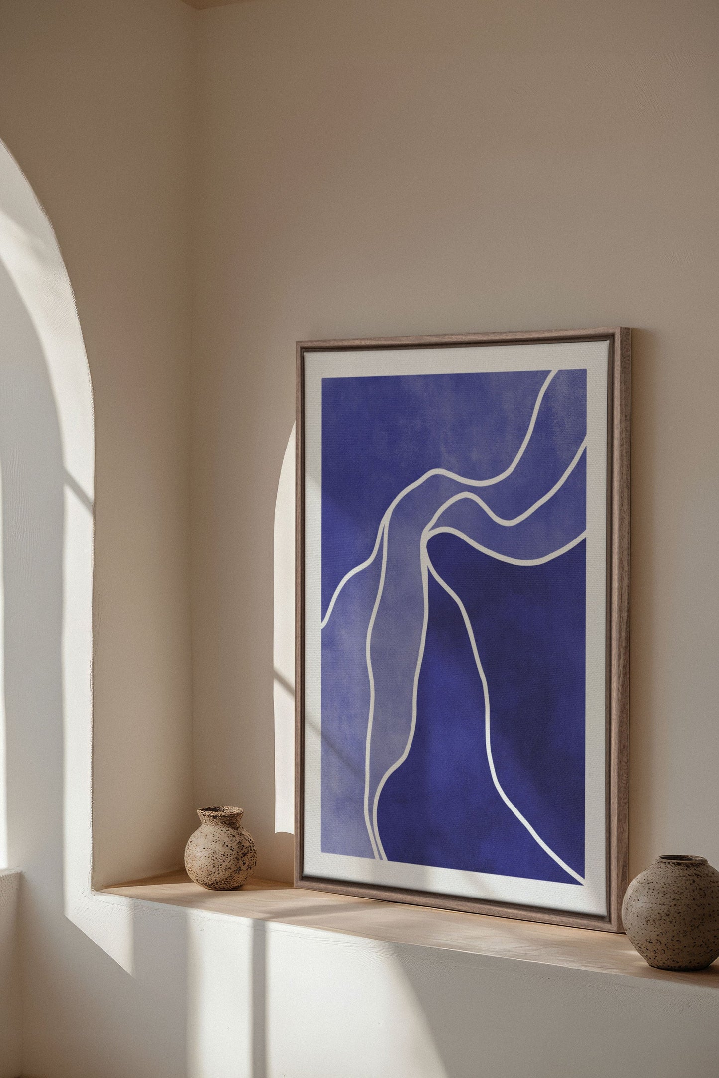REFLET INDIGO, Work on stretched canvas