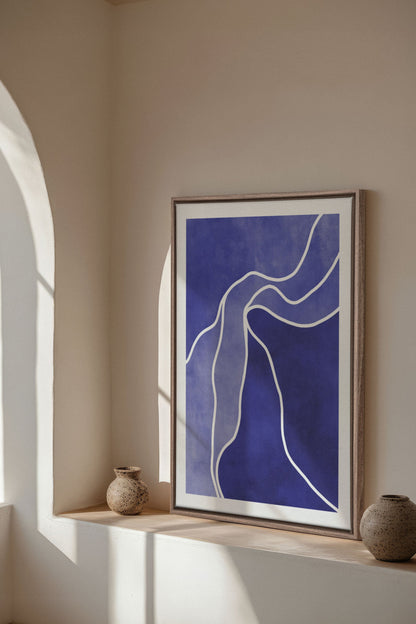 REFLET INDIGO, Work on stretched canvas