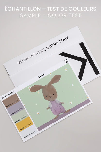 OLEKA CANVAS - LAPIN, Oeuvre sur toile étirée, encadré Naturel Clair