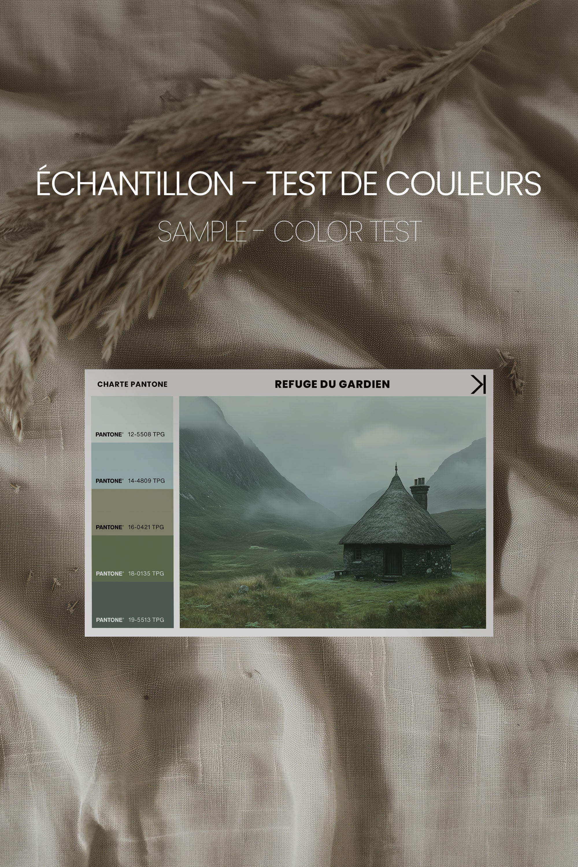 OLEKA CANVAS - REFUGE DU GARDIEN, Oeuvre sur toile étirée, encadré Blanc