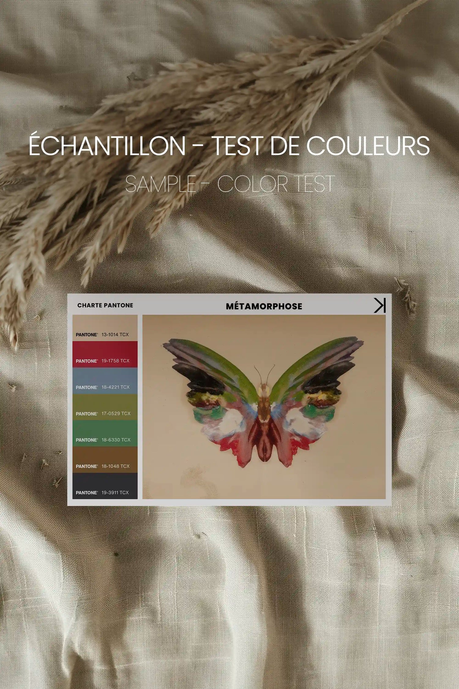 MÉTAMORPHOSE, Oeuvre sur toile étirée, encadré Brun Chêne