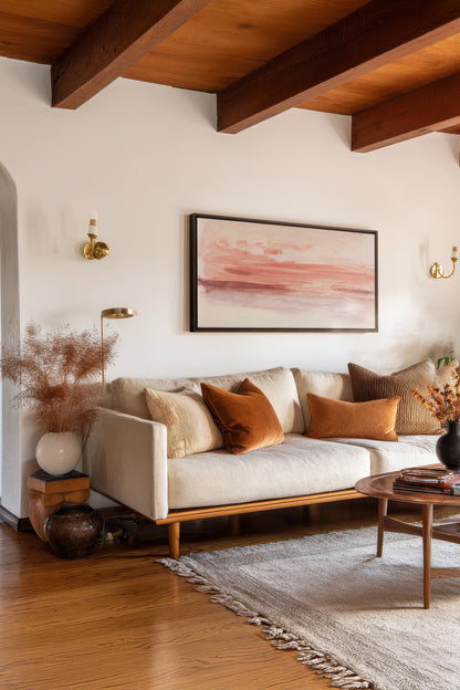 SABLE ROSÉ, Artwork on stretched canvas, framed in Walnut Brown