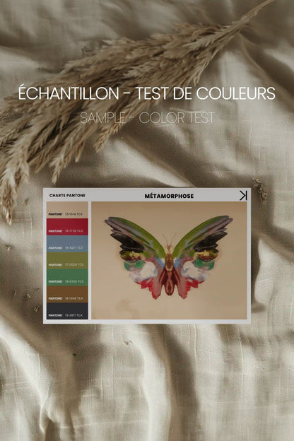 MÉTAMORPHOSE, Oeuvre sur toile étirée, encadré Brun Noyer