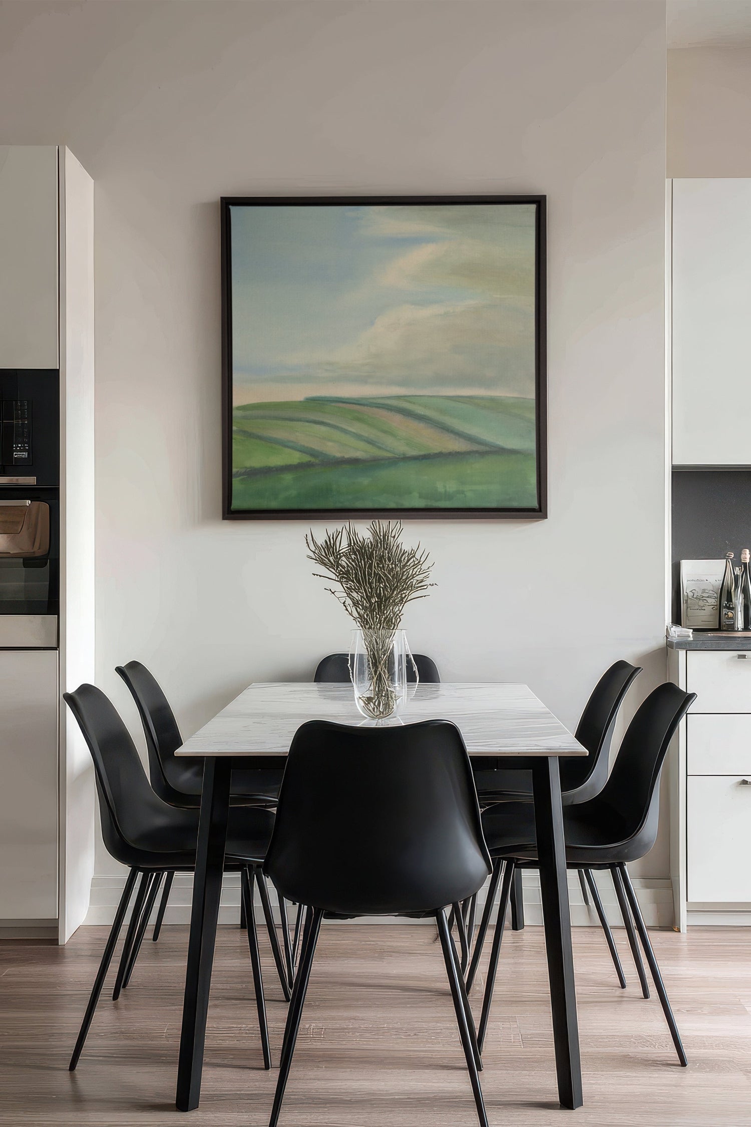 BREATHE THE SKY, Oeuvre sur toile étirée, encadré Noir