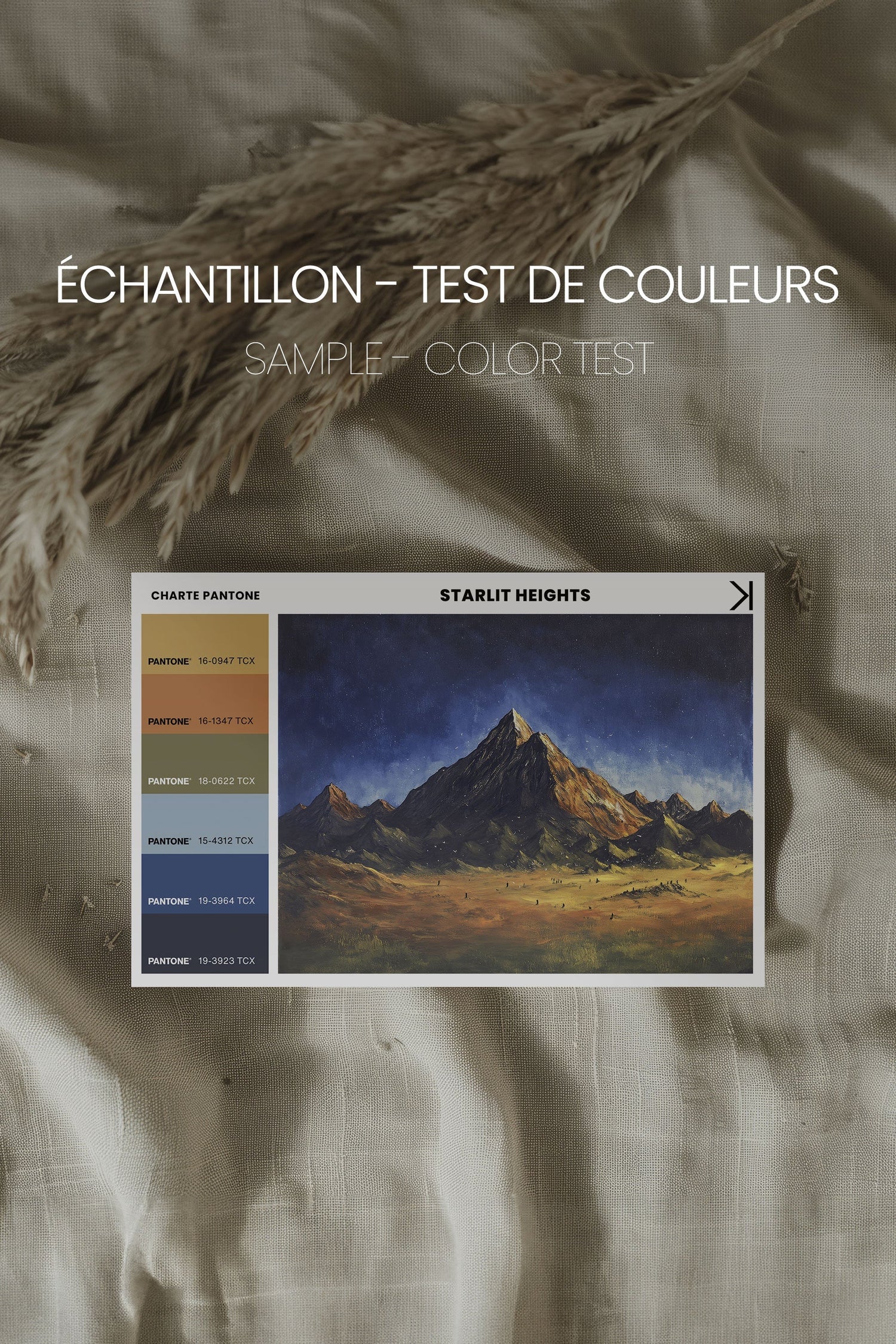 OLEKA CANVAS - STARLIT HEIGHTS, Oeuvre sur toile étirée, encadré Noir