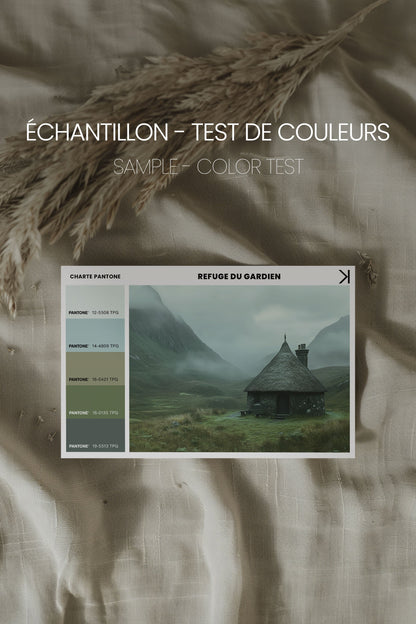 OLEKA CANVAS - REFUGE DU GARDIEN, Oeuvre sur toile étirée, encadré Naturel Clair