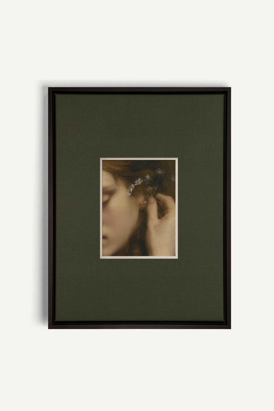 LE SECRET DES FLEURS, Oeuvre sur toile étirée, encadré Noir