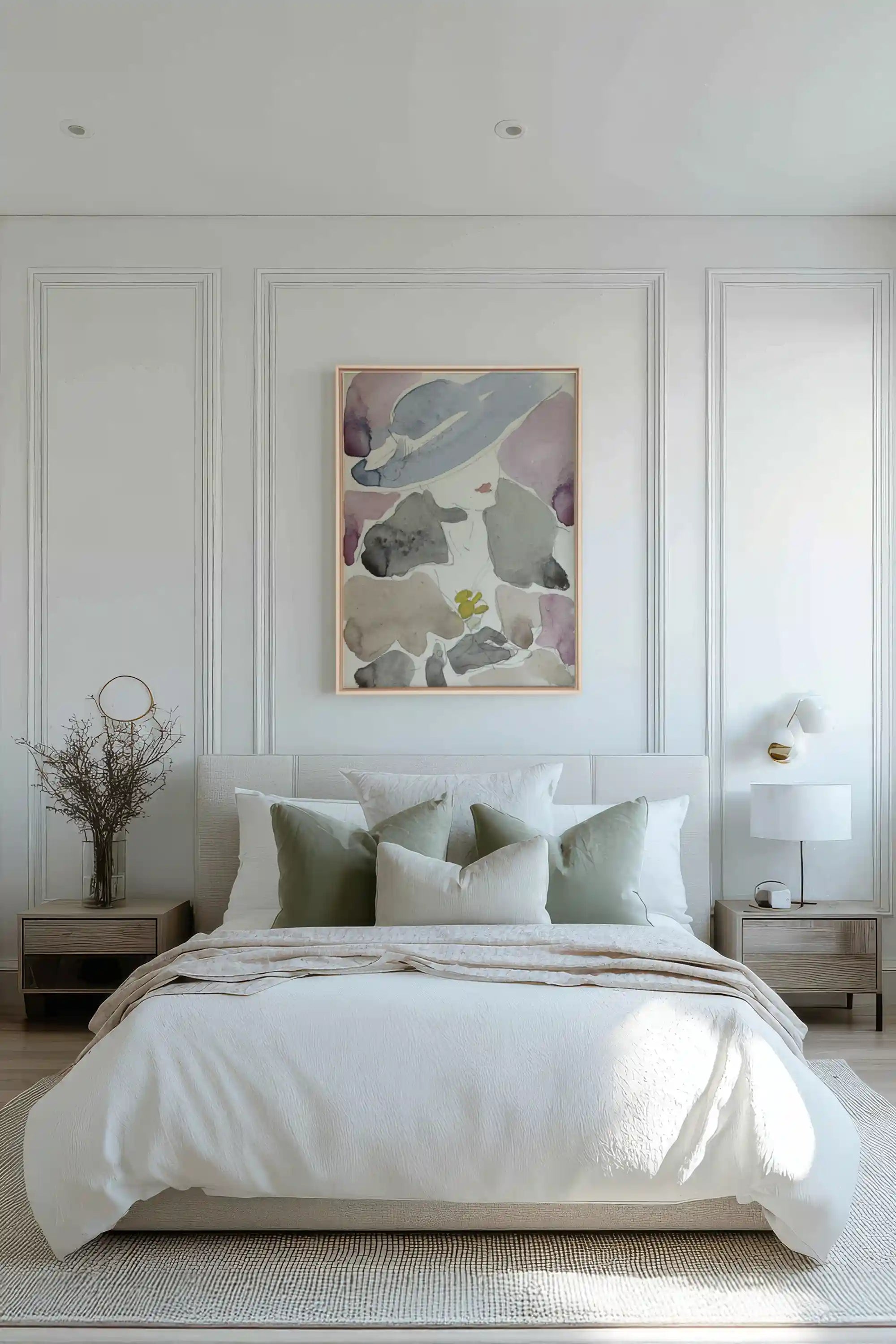 ORCHID HAZE, Oeuvre sur toile étirée, encadré Naturel Clair