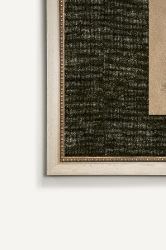 ÉVEIL DE LA TERRE, Oeuvre sur toile rigide, encadré Vintage Blanc