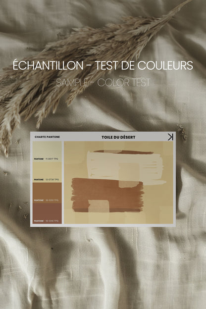 TOILE DU DÉSERT, Oeuvre sur toile étirée, encadré Brun Chêne