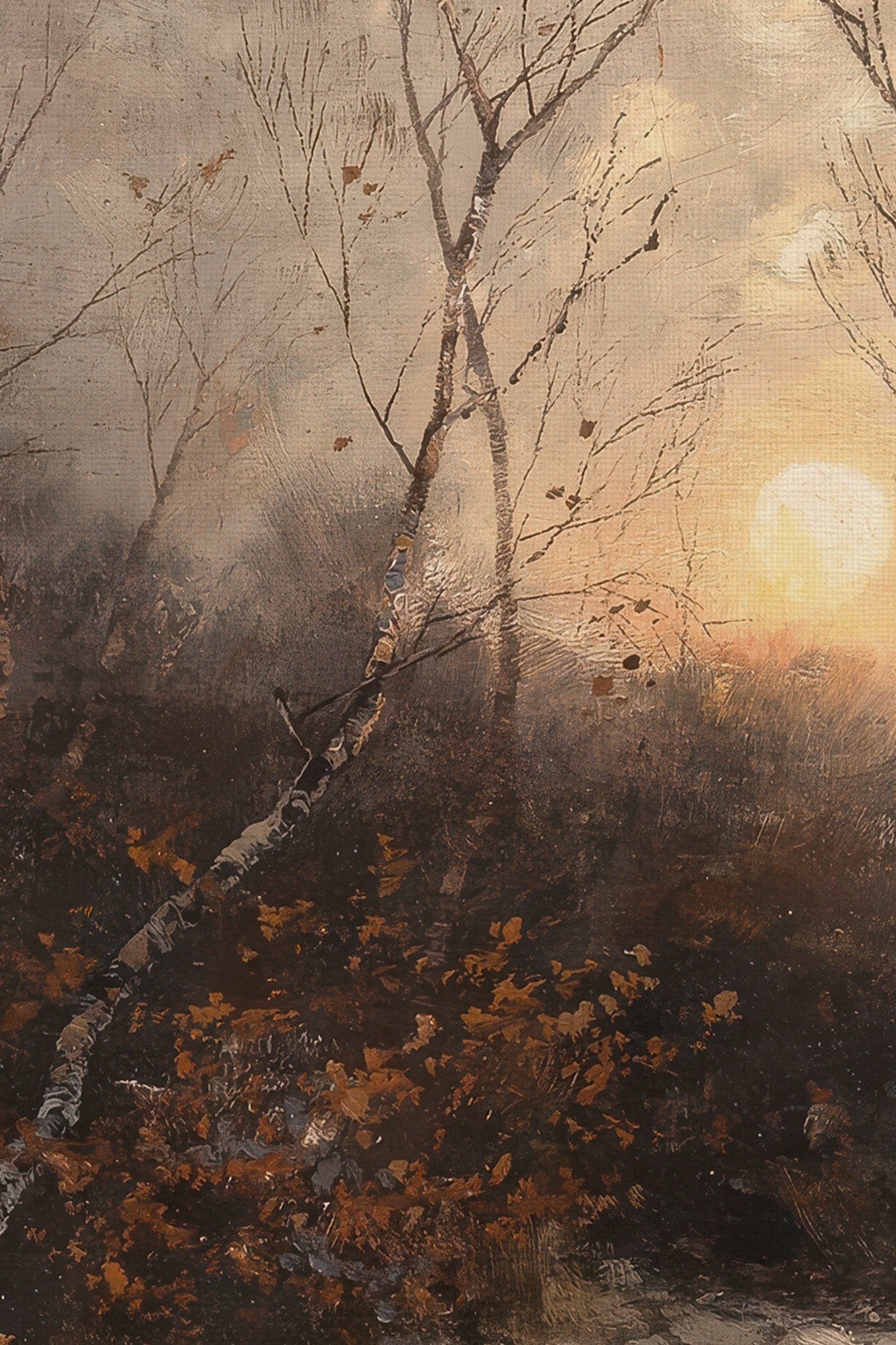 ROYAUME DU GIVRE, Oeuvre sur toile rigide, encadré Vintage Or