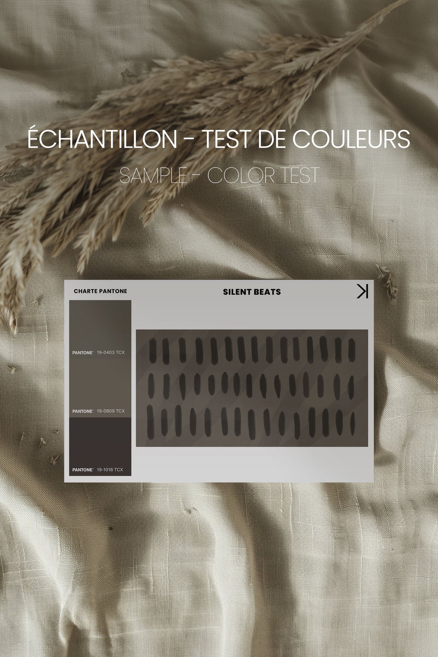 OLEKA CANVAS - SILENT BEATS, Oeuvre sur toile étirée, encadré Brun Noyer