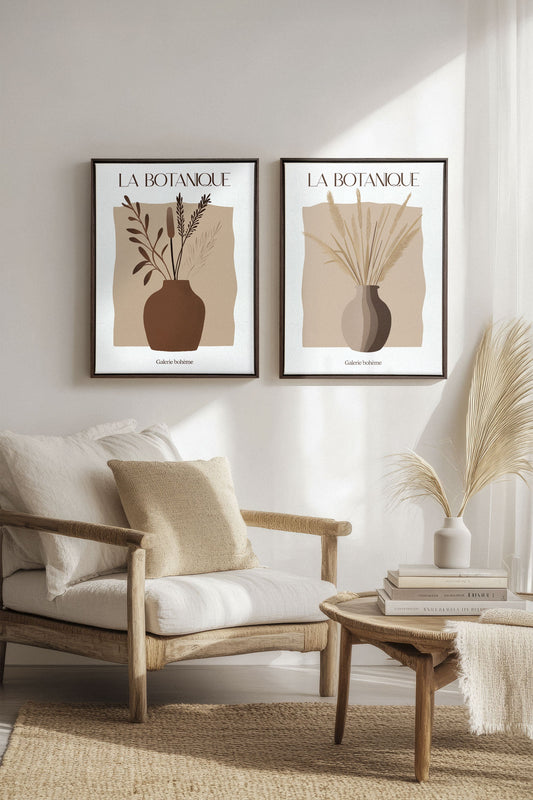 BOTANIQUE DUO (2 works on stretched canvas)